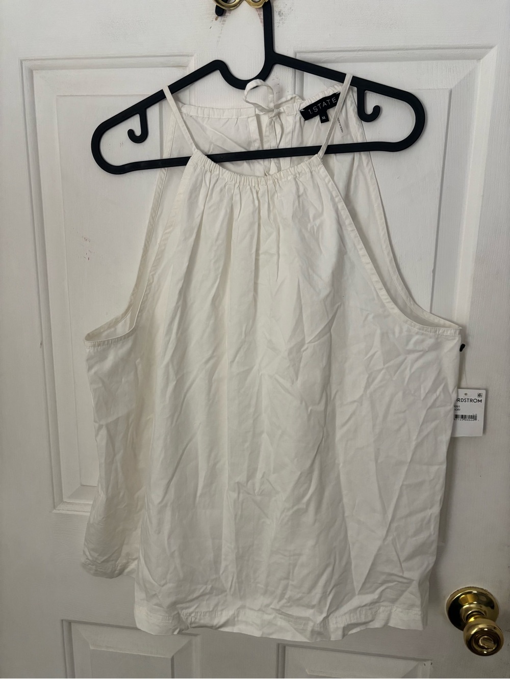 1. State White Halter Neck Camisole Tank